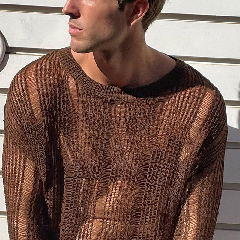 Muška majica s dugim rukavima, slim fit, stojeći ovratnik, poliester, geometrijski uzorak
