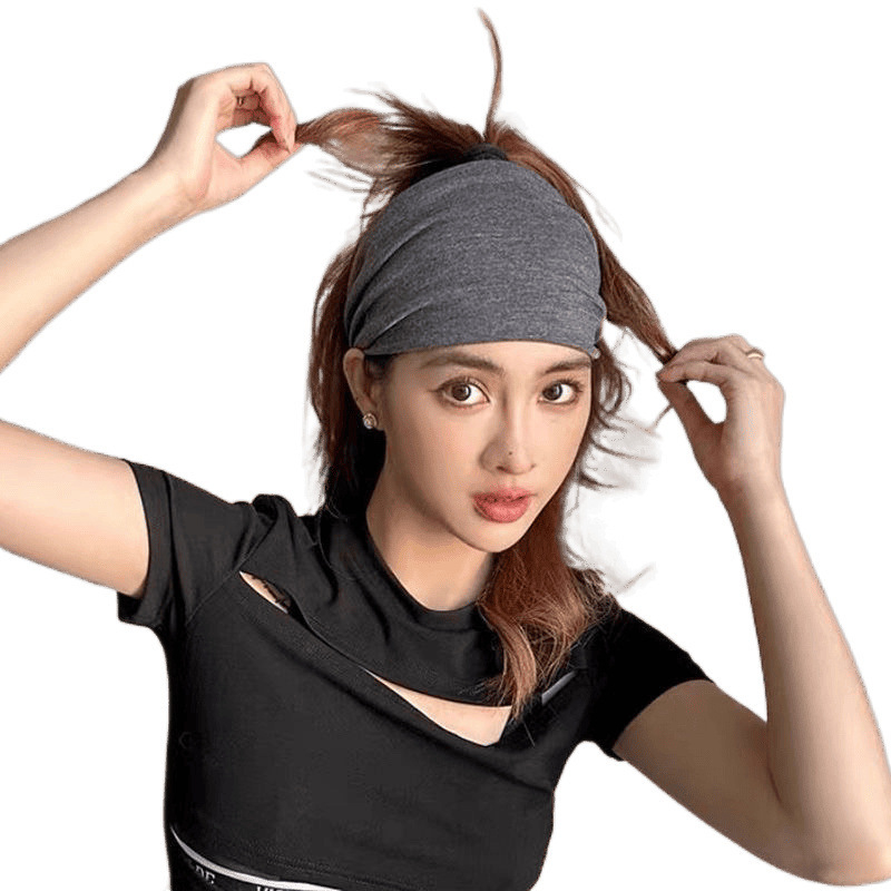Ženska elastična sportska traka za glavu za jogu, upija znoj, široka traka