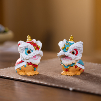 Tea Pet ornament — rășină, stil modern minimalist, pentru mașină și birou, decor drăguț pentru casă