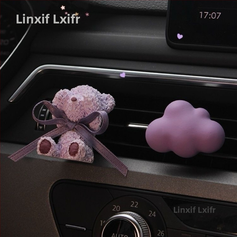 Difuzor de aromaterapie pentru mașină – recipient parfum din ghips, aromă iasmin, 5–10 mL, prindere pe canalul de aer, durată 31–60 de zile