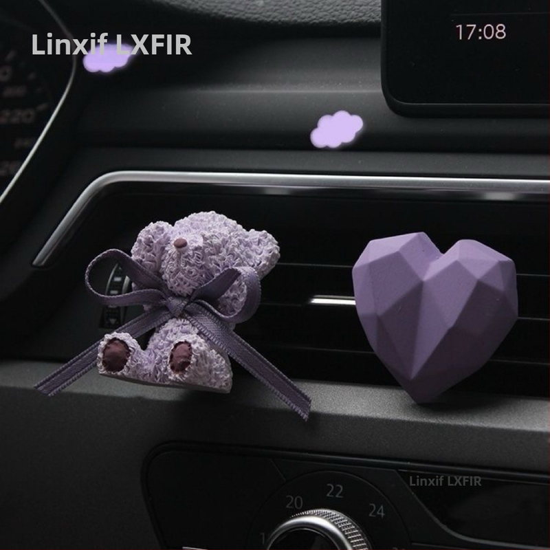 Difuzor de aromaterapie pentru mașină – recipient parfum din ghips, aromă iasmin, 5–10 mL, prindere pe canalul de aer, durată 31–60 de zile