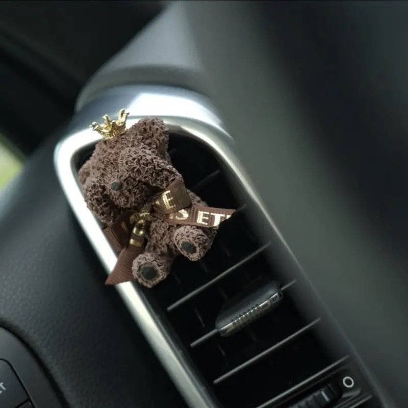 Difuzor de aromaterapie pentru mașină – recipient parfum din ghips, aromă iasmin, 5–10 mL, prindere pe canalul de aer, durată 31–60 de zile