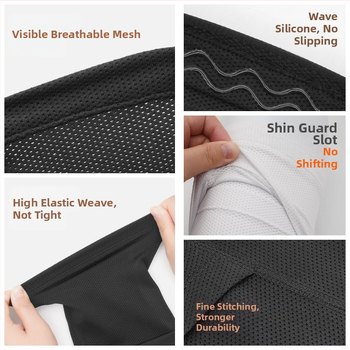 Futbalový lýtkový chránič – priedušný polyester/elastan, všeobecné použitie