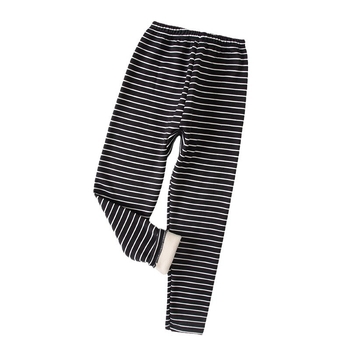 Dječje flis hlače s srednjim strukom, prugaste, jesen-zima, uzrast 3-8 godina, glavni materijal: polyester