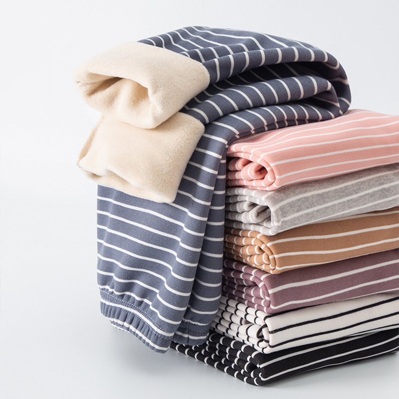 Dječje flis hlače s srednjim strukom, prugaste, jesen-zima, uzrast 3-8 godina, glavni materijal: polyester