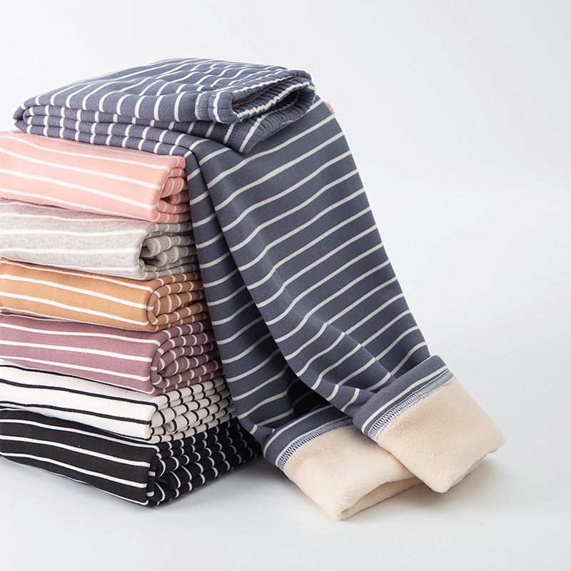 Dječje flis hlače s srednjim strukom, prugaste, jesen-zima, uzrast 3-8 godina, glavni materijal: polyester