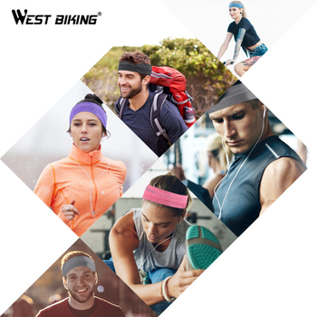 Bandă de cap sport - anti alunecare, absorbantă a transpirației, țesătură tricotată cationică - WEST BIKING OEM disponibil