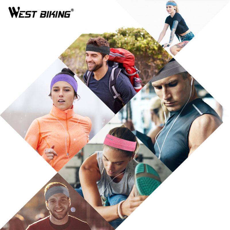 Bandă de cap sport - anti alunecare, absorbantă a transpirației, țesătură tricotată cationică - WEST BIKING OEM disponibil