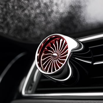 Autóillatosító szellőzőklippel, virágillat, fém parfüm tartó, 5-10 ml, 61-90 nap