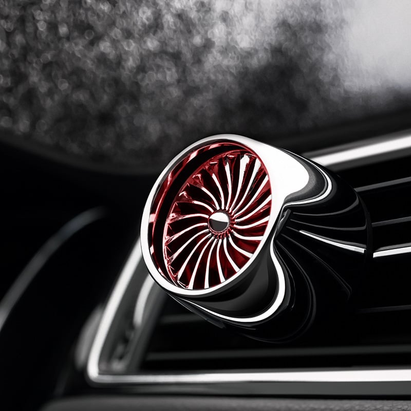 Autóillatosító szellőzőklippel, virágillat, fém parfüm tartó, 5-10 ml, 61-90 nap