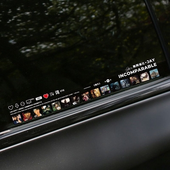 Autó karosszéria matrica – Jay Chou albumborító dizájn, mintázat: karakter, felhelyezés: szívócsésze, anyag: egyéb