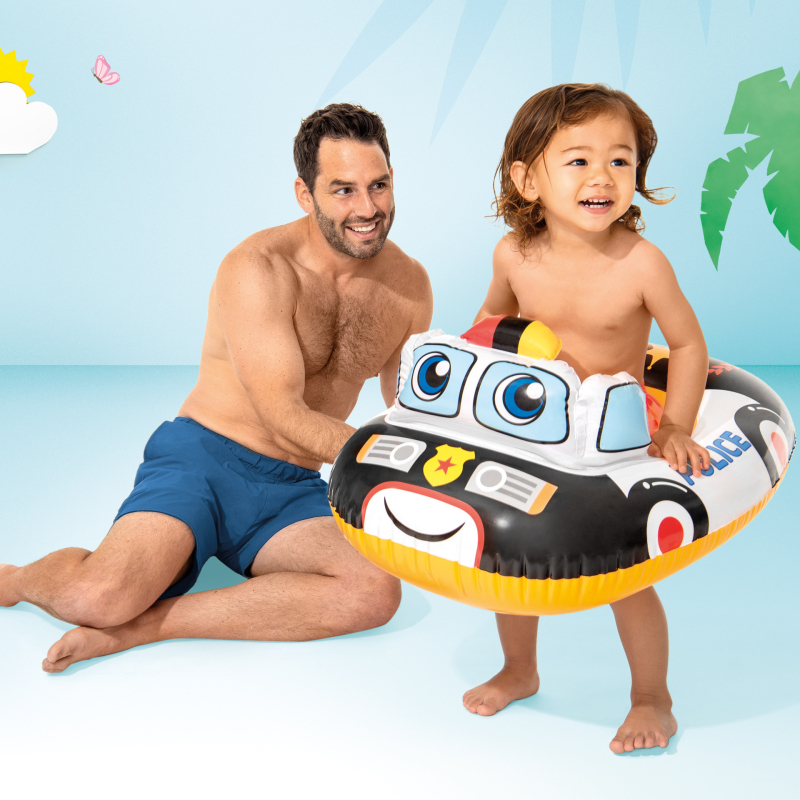 INTEX inel plutitor pentru bebeluși – model desen animat, PVC 0,20 mm, destinat copiilor 0–3 ani