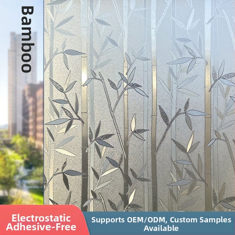Film de intimitate pentru geamuri, electrostatic – transmite lumina, dar nu permite vederea, cu model geometric, pentru birou și sufragerie