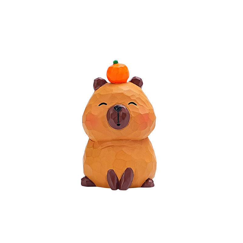 Ornament auto cu capybara, stil cartoon, material rășină, brand Dingyun, categorie animale