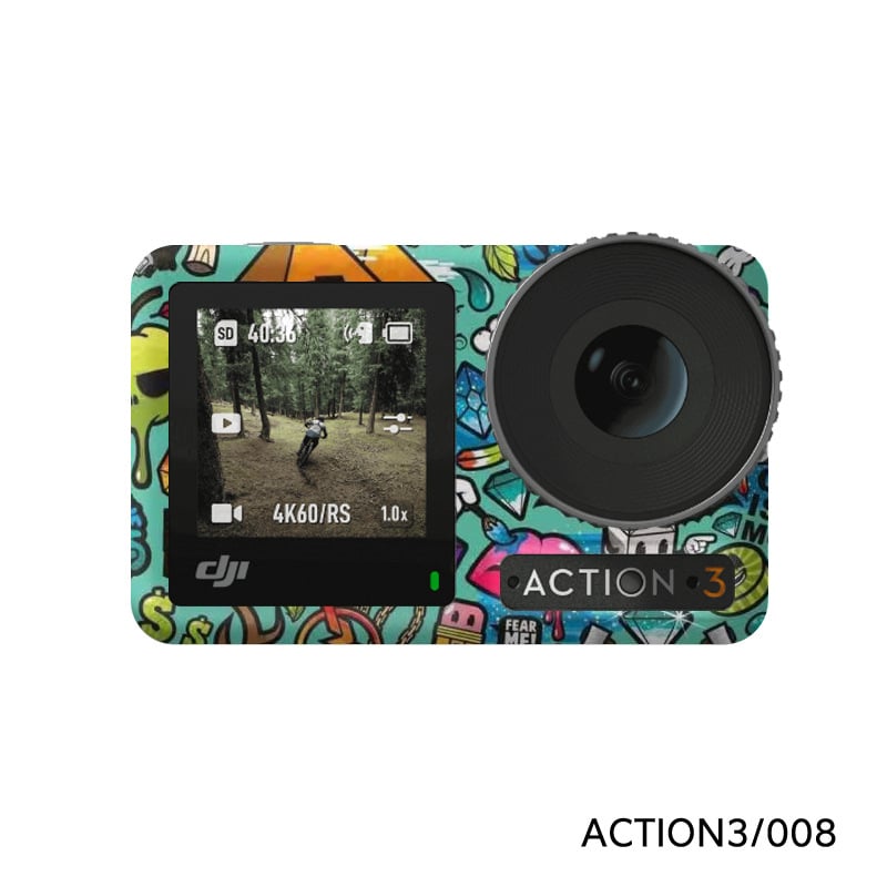 Osmo Action 3 matricák teljes testmembrános védőfóliával (PVC, testreszabható képek)