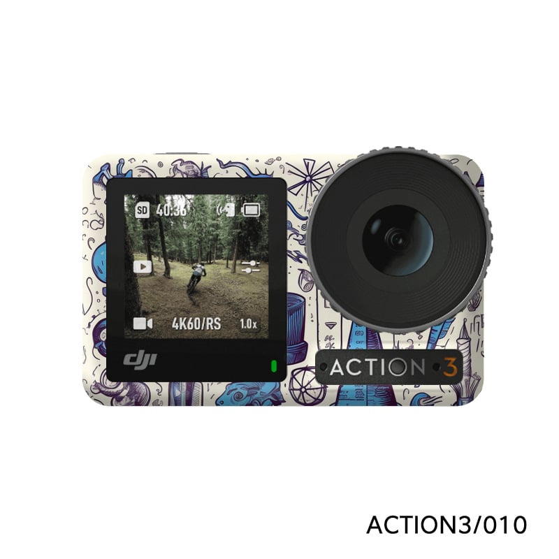 Osmo Action 3 matricák teljes testmembrános védőfóliával (PVC, testreszabható képek)