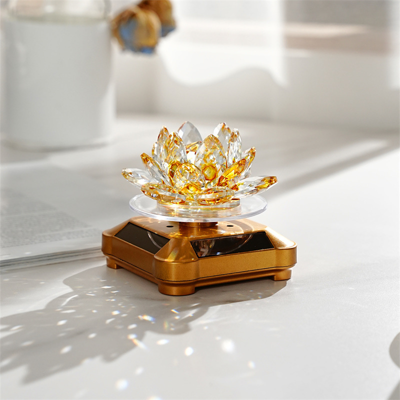 Кристална лотосова кола слънчева украса - Qiannuo, кристал, модерен стил, украса