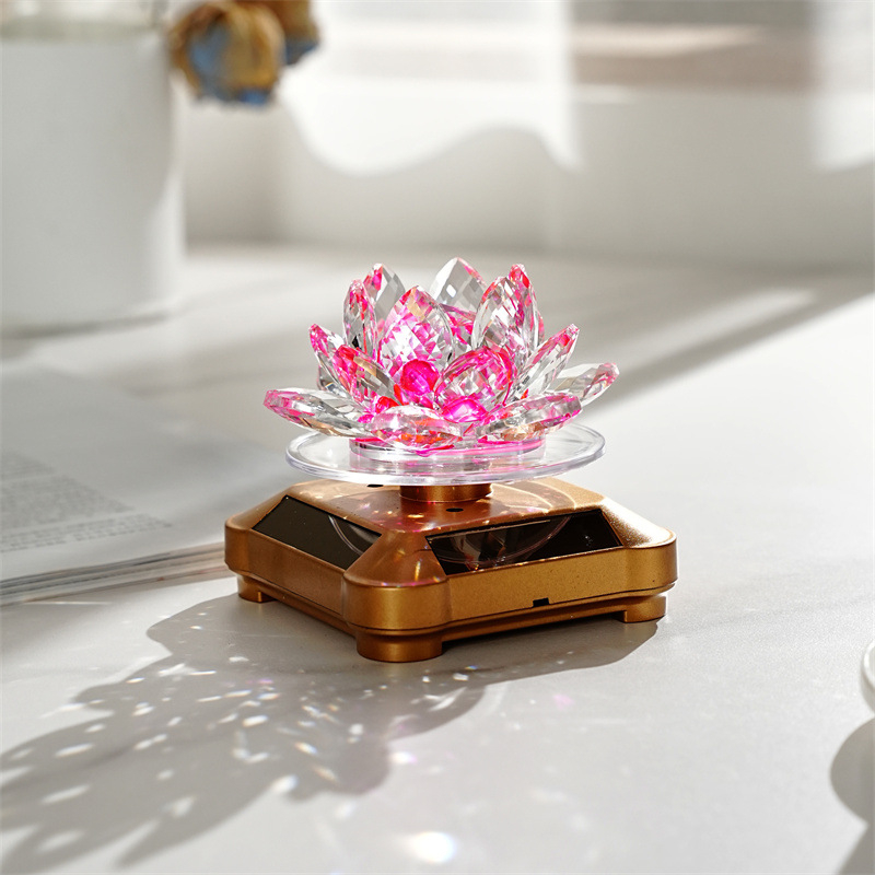 Кристална лотосова кола слънчева украса - Qiannuo, кристал, модерен стил, украса