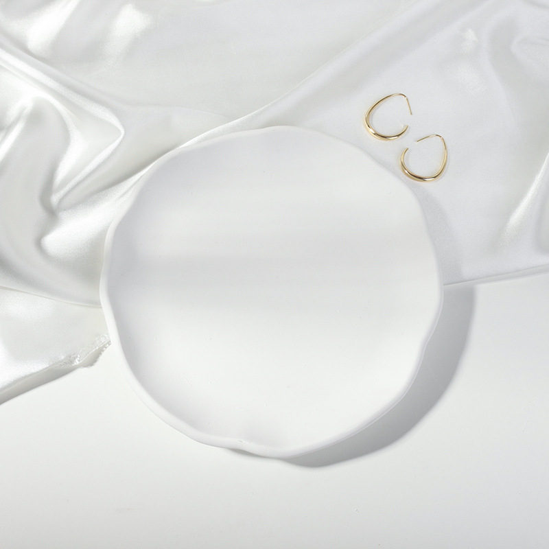 Farfurie decor pentru fotografie – farfurie în formă de nor, neregulată, pentru fotografierea produselor – Mirror Shadow 1108 ipsos, fond textil