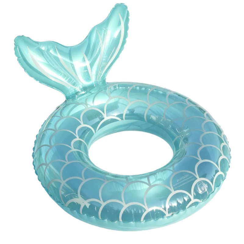 Inel de înot cu sprijin de sirenă – PVC ecologic, grosime 0.19, umflare manuală