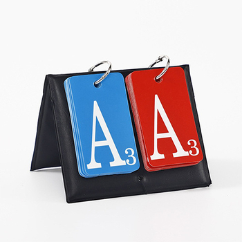 PVC pontozó tábla röplabdára, asztaliteniszre és tollaslabdára — cserekártya és taktikátábla, játékvezető kijelző