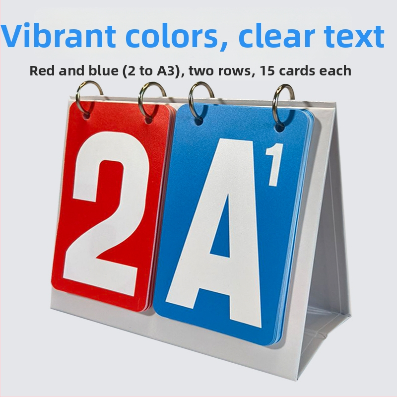 PVC bodovacia tabuľa pre badminton, stolný tenis a volejbal — výmenná karta a taktická doska, rozhodcovský displej