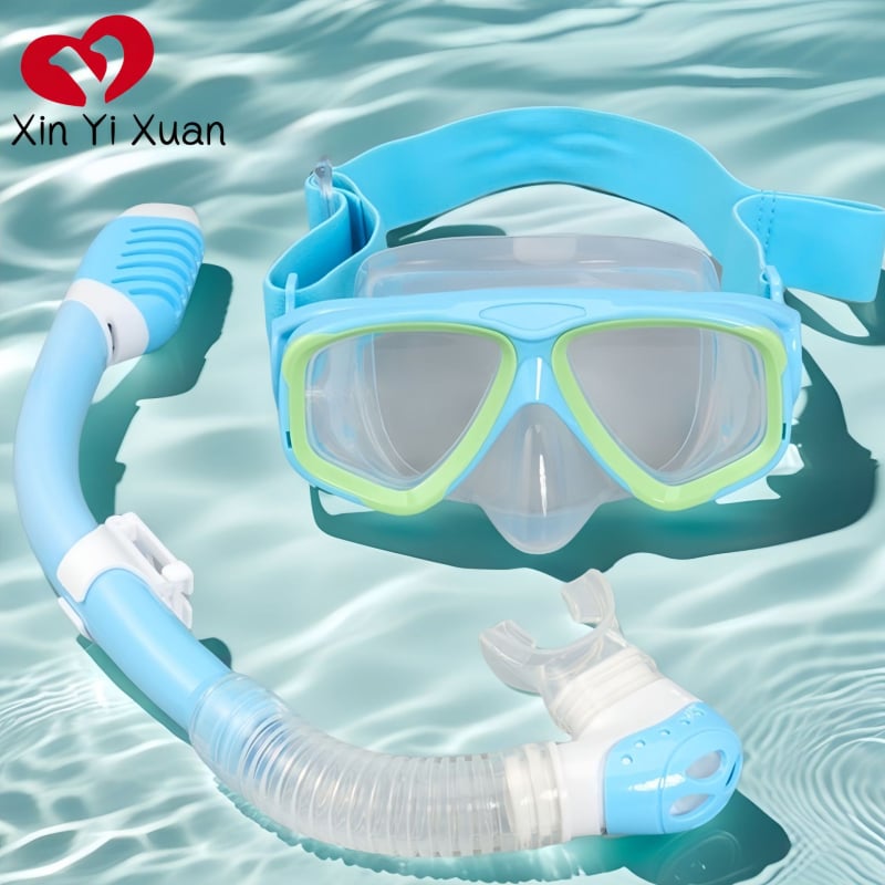 Set za ronjenje: silikon maske i snorkel s potpuno suhom maskom te elastična tkanina za glavu