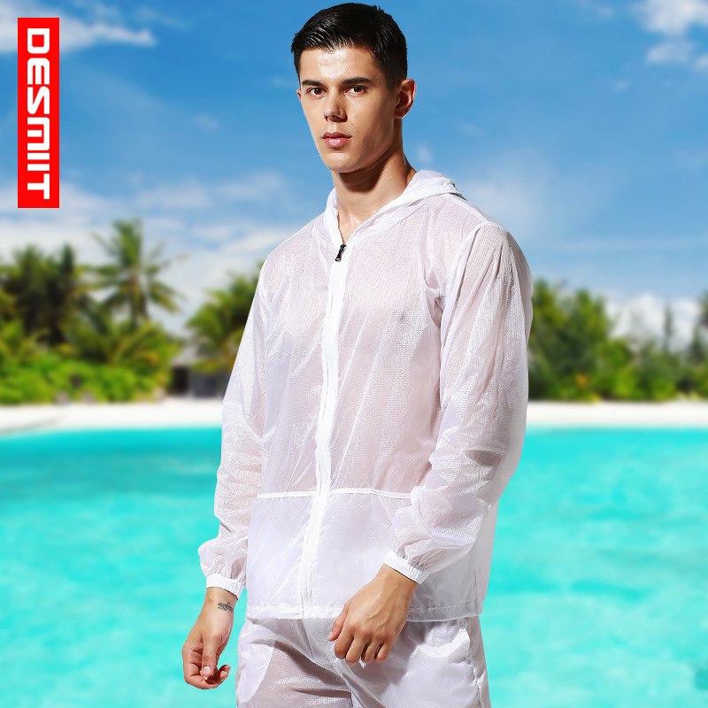Desmiit Muška ultra-tanka majica za zaštitu od sunca za plažu, materijal najlon, 100% najlon, podstava acetat vlakno, stil: plažni komplet