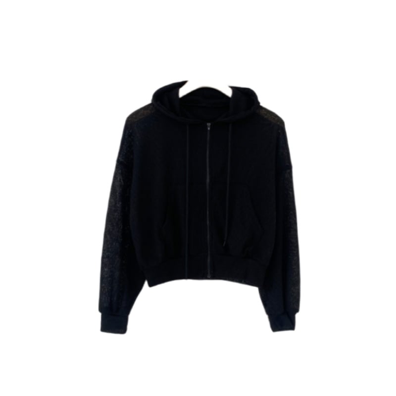 Jachetă damă cu glugă, design decupat, poliester ușor, croială regulară, fermoar, mâneci lungi, primăvara 2026