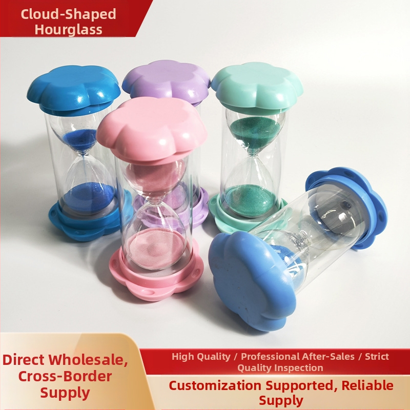 Presýpacia hodina z vysoko borosilikátového skla, tavené sklo, Cloud Building Hourglass, moderný minimalistický štýl (Vysoko borosilikátové sklo; Tavené sklo; Cloud Building Hourglass; Moderný minimalistický štýl)