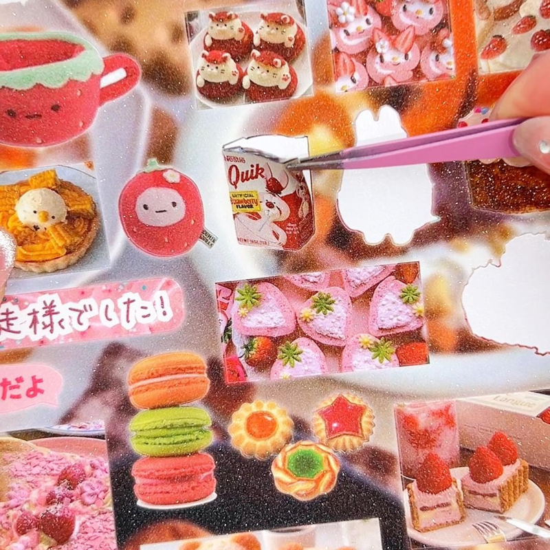 DIY αυτοκόλλητα καρτών με κορεάτικο σχέδιο κοπής χαρτιού, χειροποίητο διακοσμητικό για ημερολόγιο, ματ φιλμ οθόνης, επεξεργασία OEM