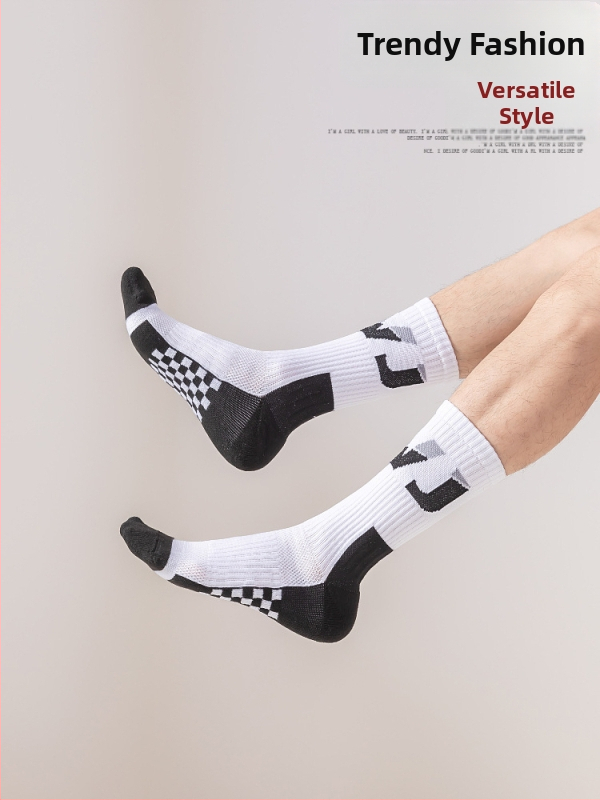 Uniszex kosár- és futball zoknik, nejlon sport zokni, Yisilai PVJ Letter Style