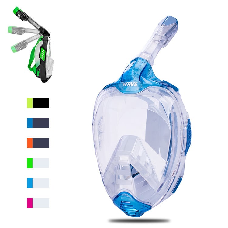 Wave σετ μάσκας κατάδυσης και στεγνού σνόρκελ για ελεύθερη κατάδυση – μεγάλος σκελετός, αντιθαμβωτικό, σιλικόνη, προέλευση Γκουανγκζού, WAVE/OEM, άλλη κατηγορία, προσαρμοστικό
