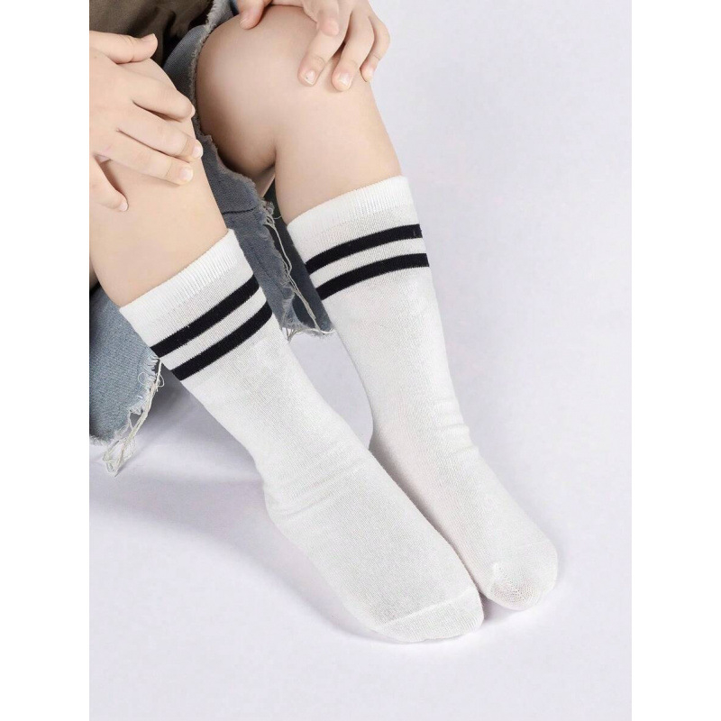 Dječje nogometne čarape do potkoljenice s prugama (upijanje znoja; proljeće; plaža)