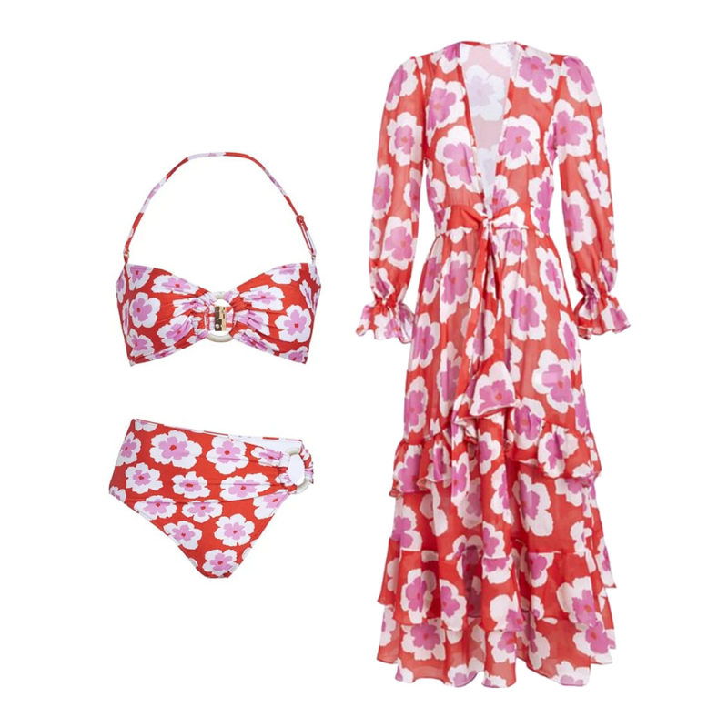 Halter bikini plažni ogrtač za odrasle žene | vanjski materijal najlon 82%, podstava poliester 95%, pogodno za plivanje