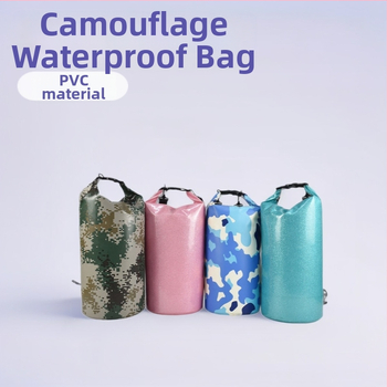 Vanjska vodootporna torba za rafting i kampiranje, prilagodljiva, PVC mrežasta tkanina, geometrijski uzorak, moguć tisak logotipa, Proizvodni kod Pdf2455