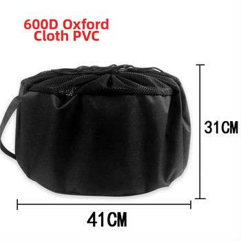 Torba za pohranu RV crijeva, vodootporna, cilindrični oblik, trodijelni set za pohranu vodovodnih crijeva, materijal 600D Oxford + mreža
