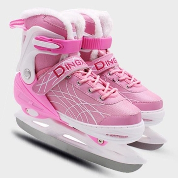 SOARED patine de iarnă reglabile pentru copii și adulți | partea superioară din nylon, talpa din cauciuc, lame din oțel inox, utilizare: patinaj pe gheață