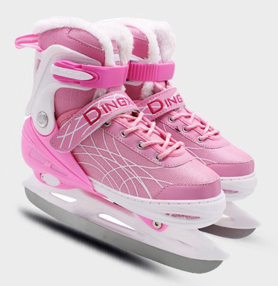 SOARED patine de iarnă reglabile pentru copii și adulți | partea superioară din nylon, talpa din cauciuc, lame din oțel inox, utilizare: patinaj pe gheață