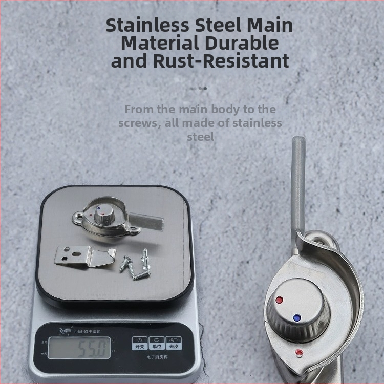 Polmesiacová zámka na okno - nerezová oceľ, model YYSgz, značka Shouli, moderný minimalistický štýl