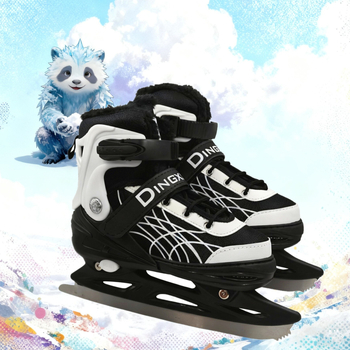 Dingxin кънки за лед за скоростно пързаляне с мрежест горен, PVC подметка и остриета от въглеродна стомана