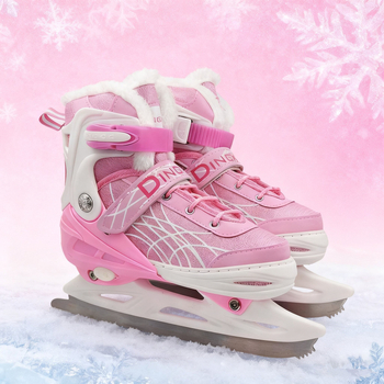 Dingxin кънки за лед за скоростно пързаляне с мрежест горен, PVC подметка и остриета от въглеродна стомана