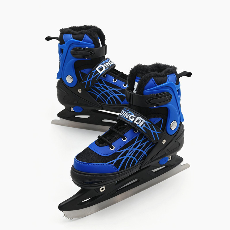 Dingxin кънки за лед за скоростно пързаляне с мрежест горен, PVC подметка и остриета от въглеродна стомана