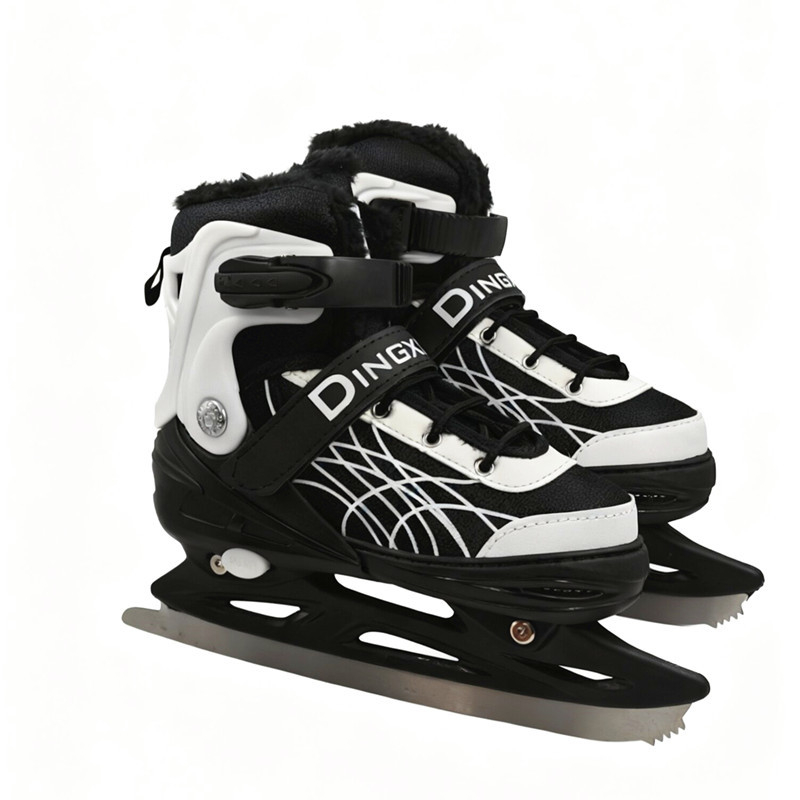 Dingxin кънки за лед за скоростно пързаляне с мрежест горен, PVC подметка и остриета от въглеродна стомана