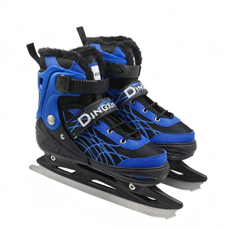 Dingxin кънки за лед за скоростно пързаляне с мрежест горен, PVC подметка и остриета от въглеродна стомана