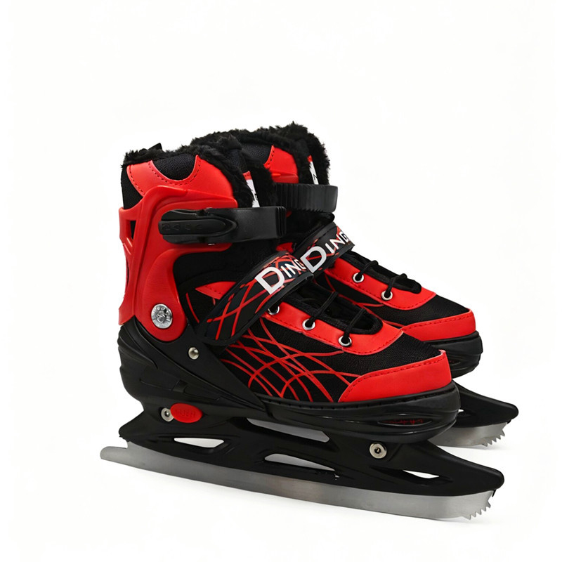 Dingxin кънки за лед за скоростно пързаляне с мрежест горен, PVC подметка и остриета от въглеродна стомана