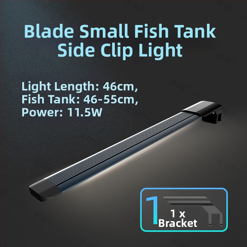 LED svjetlo za akvarij sa bočnim klipom – aluminijska legura, vodootporno, 2.5–13W