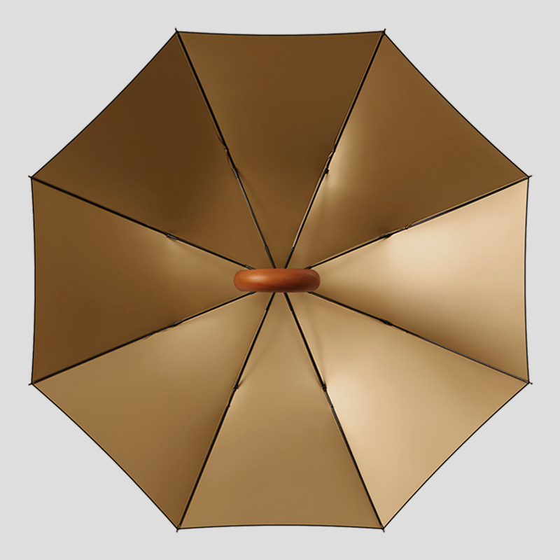 Ομπρέλα γκολφ με μακριά ξύλινη λαβή, 8 ακτίνες, UV προστασία UPF 50+, δυνατότητα προσαρμογή λογότυπου, χειροκίνητο άνοιγμα/κλείσιμο