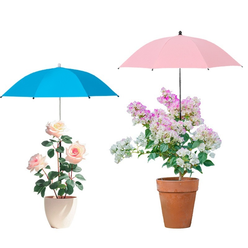 Kültéri növényekhez való ernyő – 8 bordás, acél tengely, szálas bordák, ütésálló vászon, UV védelem UPF 30+