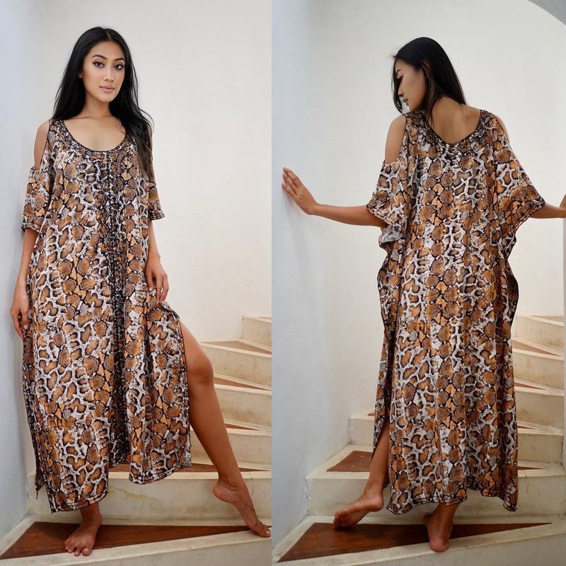 Plažna bluza s leopardim uzorkom, zaštita od sunca, vanjska bluza za bikini, 100% poliester, podstava poliester, pogodna za plivanje i hodanje u vodi